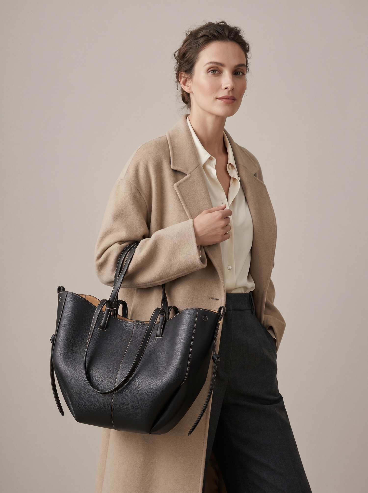 Large black-off-white stitching model